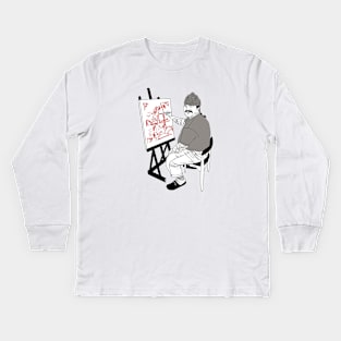 Matty Chef Canada Matheson Art Draw Funny Kids Long Sleeve T-Shirt